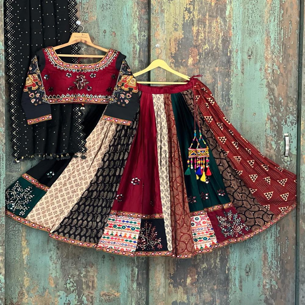 Digital Print Muslin Cotton Lehenga Choli