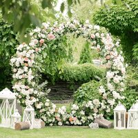 6.5 FT Grid Arch Arch Stand,Square Metal Balloon Arch Stand,Stand Garden Floral Square Arch Frame