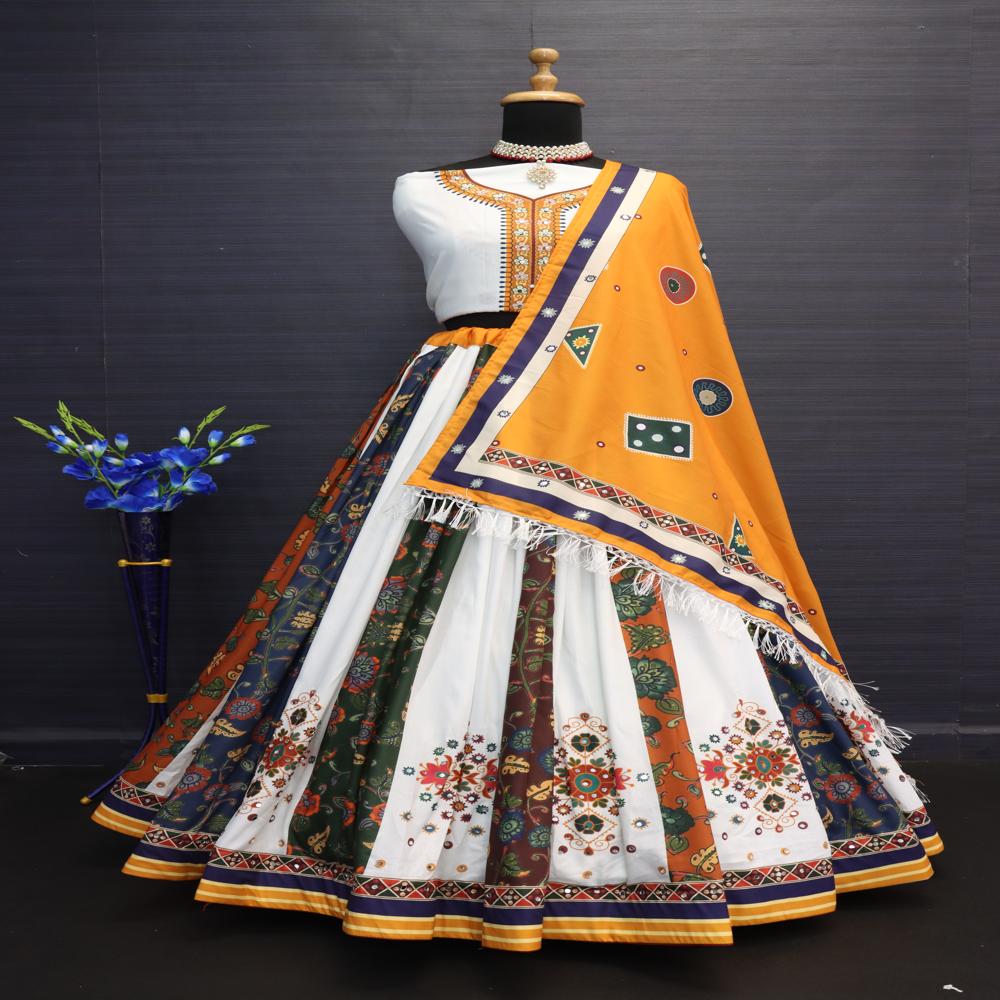 Digital Print Muslin Cotton Lehenga Choli