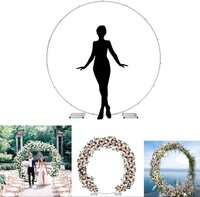 6.5ft Tall X 6.5ft Wide Metal Ring Arch For Outdoor Party Backdrop Decoration - Application: Industrial