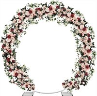 6.5FT Tall X 6.5FT Wide Metal Ring Arch for Outdoor Party Backdrop Decoration