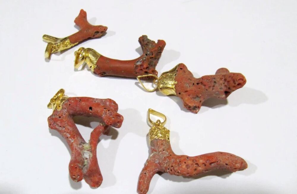 Natural Italian Coral Pendant 2 to 3 inches free shape