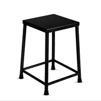 Iron Stool for Indoor and Outdoor uses(30 Lx30 Wx50 H CM's, Black Color) Strong & Sturdy with 4 Legs