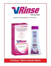 V-rinse Intimate Wash - Lactic Acid + Sea Buckthorn Oil + Tea Tree Oil | Gentle Cleansing, Ph-balanced Formula, Natural Ingredients