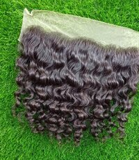 Indian Virgin Raw Hair - Curly Frontal, 100g Natural Black | Unprocessed, Silky Smooth, Long-lasting For Wigs And Extensions