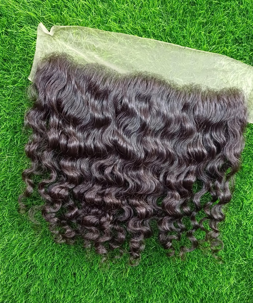 Indian Virgin Raw Hair - Curly Frontal, 100g Natural Black | Unprocessed, Silky Smooth, Long-lasting For Wigs And Extensions