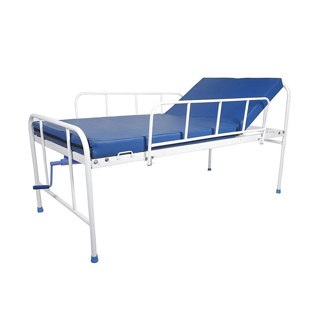 Semi Fowler Hospital Bed with Metal Railings (Standard with Mattress)