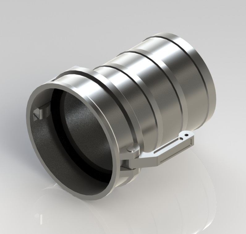 Camlock Coupler - 3 Inch, Stainless Steel | Elastomeric Sealing, Golden Finish, Hydraulic Pipe Usage