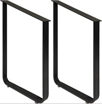 Iron Coffee Table Legs,black Dining Room Table Legs 2pcs(28" Height 18" Wide) - Color: Black