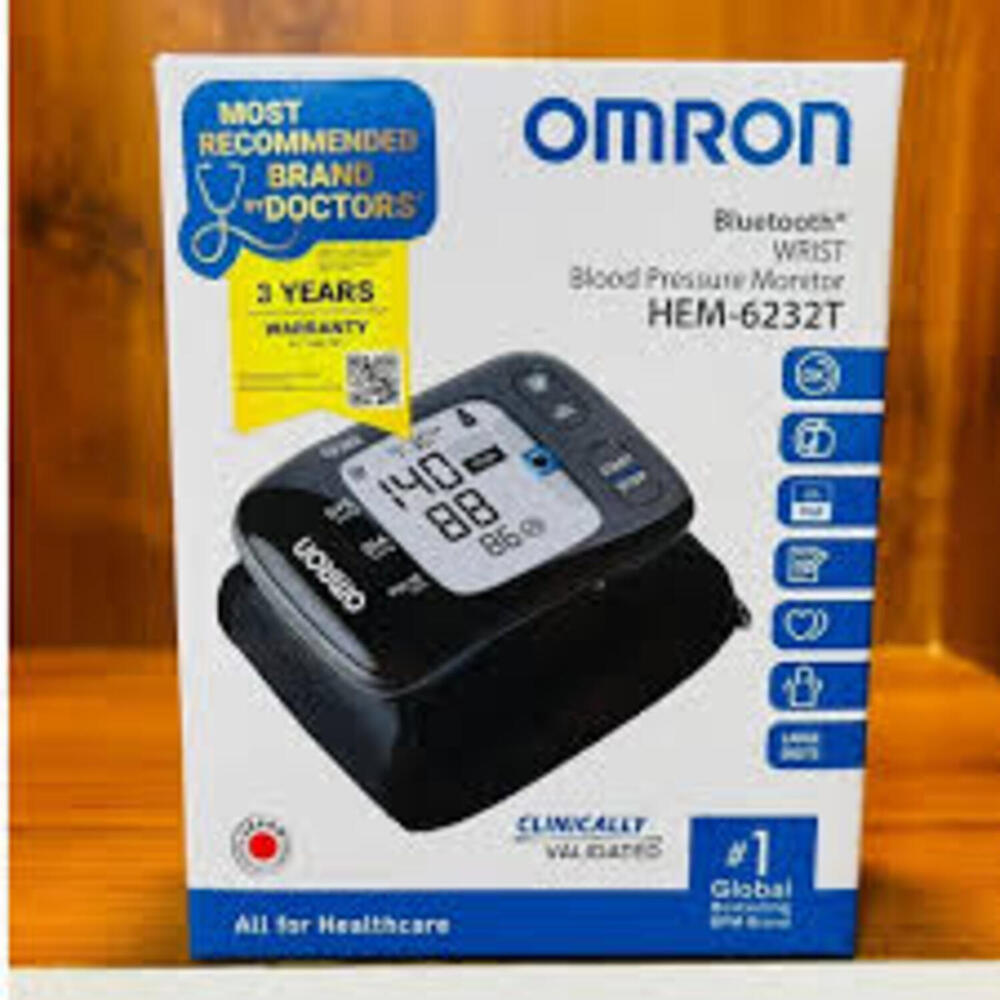 Bpm Hem-6232t-ap - Plastic Body, 91x63x13 Mm, White | Bluetooth, Cuff Guide, Movement & Heartbeat Detection, Memory For 2 Users