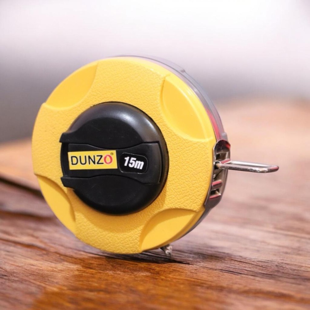 Dunzo Steel Measuring Tape - Yellow Adhesive, 15mm Size, 1mm Thickness, 12mm Blade Width | Durable Steel Backing Material