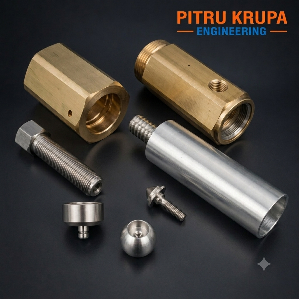 Precision Metal Turned Parts - Stainless Steel, Galvanized Finish | CNC-Milled Precision for Industrial Machine Components