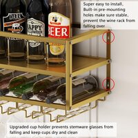 Metal Hanging Wall Bar Shelf Display Storage Rack for Home,