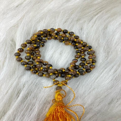 Tiger Eye Stone Mala 4Mm Size - Occasion: Traditional