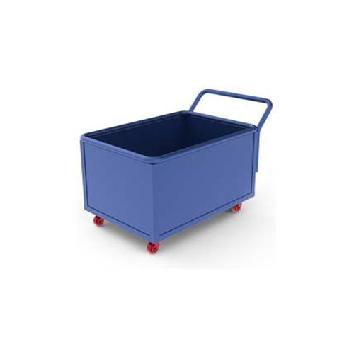 Four Wheeled All Steel Box Trolley - Material: Aluminum/Alloy