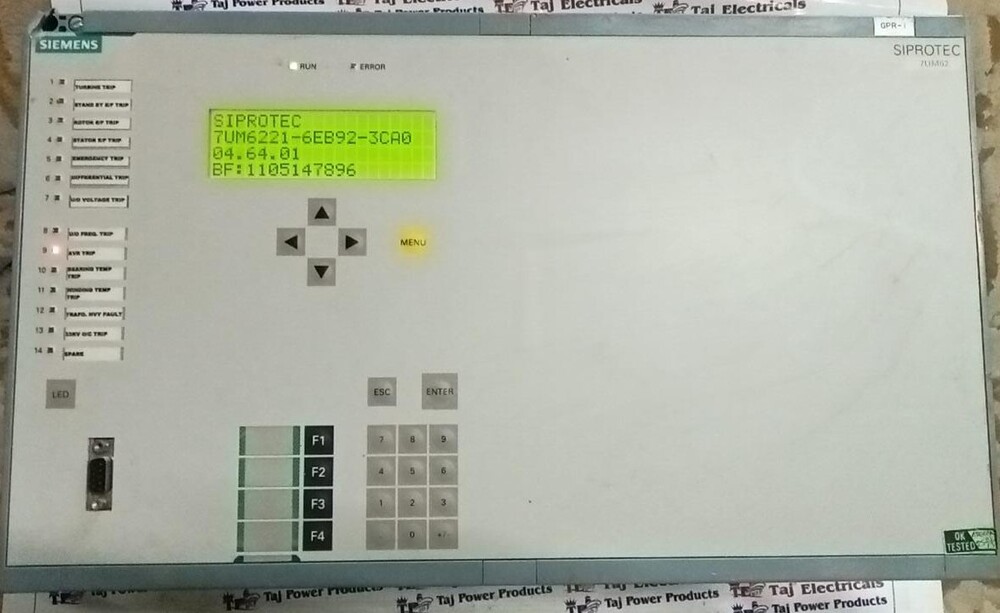 SIEMENS 7UM6221-6EB92-3CA0/FF (BF1105147896) GENERATOR PROTECTION RELAY