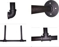 Wall Mount iron Pipe Shelf,DIY Open Bookshelf,Hung Bracket (2Pcs)