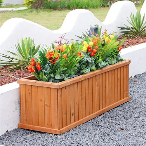 Wooden Planters - Color: Brown