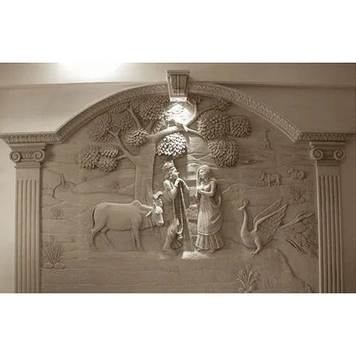 Siporex Carving Wall Art - Color: White