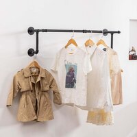 Clothes Rack, Industrial Pipe Clothing Rack for Hanging Clothes Heavy Duty Space Saving Garment Rack