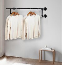 Clothes Rack, Industrial Pipe Clothing Rack for Hanging Clothes Heavy Duty Space Saving Garment Rack