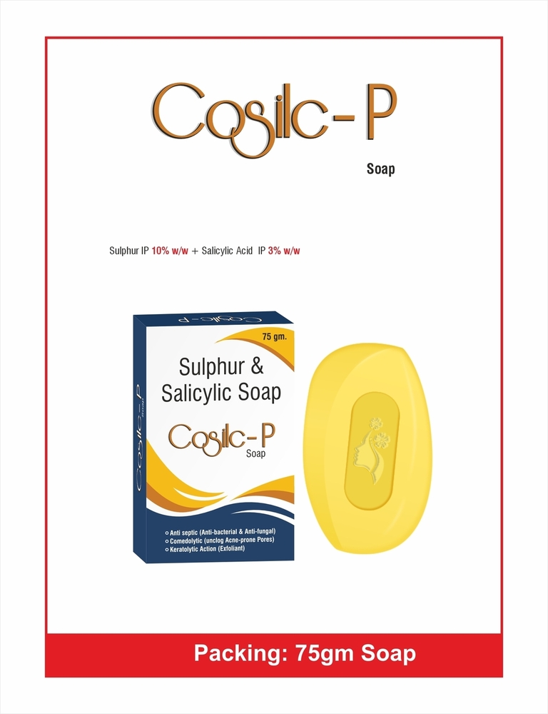 COSILC-P SOAP - Sulphur & Salicylic Acid Enriched | Skin Purifying, Acne Control, Deep Cleansing Action, Germicidal Properties