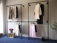 Industrial Pipe Clothing Rack,Industrial Clothing Rack, Clothing Rods for Hanging Clothes