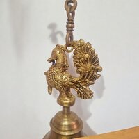 Aakrati Bird Shape Brass Wall Hanging Bell | Perfect for Home and Temple Decoration