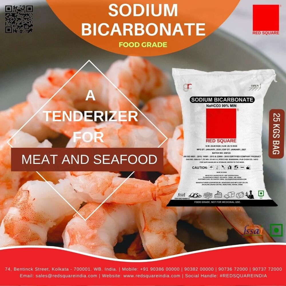 Sodium Bicarbonate - Food Grade - Red Square - Cas No: 144-55-8