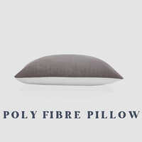 Poly Fibre Pillow - Polyester Material, Various Sizes Available, Elegant Plain Dyed Cover, Hypoallergenic Foam Filling, Multiple Color Options