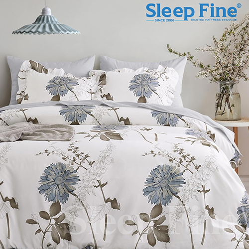 Floral Design Comforter Set - Material: 100% Cotton