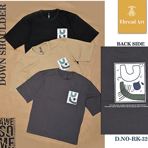 RK-320 Mens Down Shoulder T-Shirt