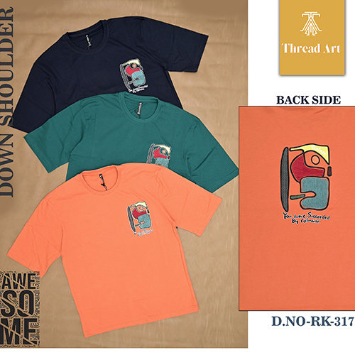 RK-317 Mens Down Shoulder T-Shirt