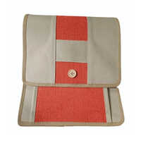 Jute Conference Folder - A4 Size, Beige Color With Plain Pattern | Eco-friendly, Customizable Design And Logo