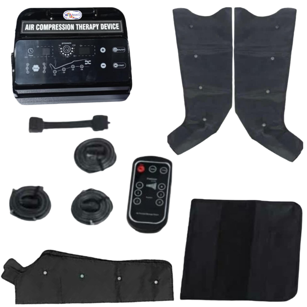 Air Compression Therapy Device (8 Ch) - 2 Legs, 1 Waist, 1 Arm Sleeve For Swelling, Pain Relief - Age Group: Elders