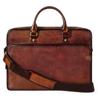 Leather Executive Bags - Leather, Handbag Style, Brown Color | Plain Design, Sophisticated Look, Ideal for Men on the Go
