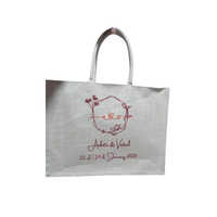 Wedding Gift Bag - Biodegradable Jute, Customized Size & Design, Elegant Crisp White Color | Eco-friendly, Versatile Shopping Use