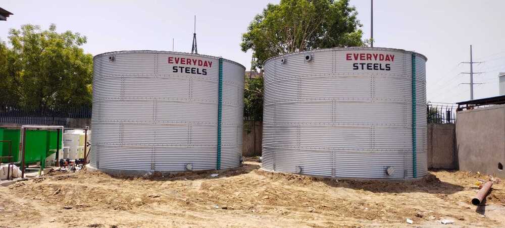 Zinc Tank - 50000l Above Ground, Silver Zincalume Steel, 2m Diameter X 3m Height, Corrosion Resistant, Ideal For Industrial Water Storage