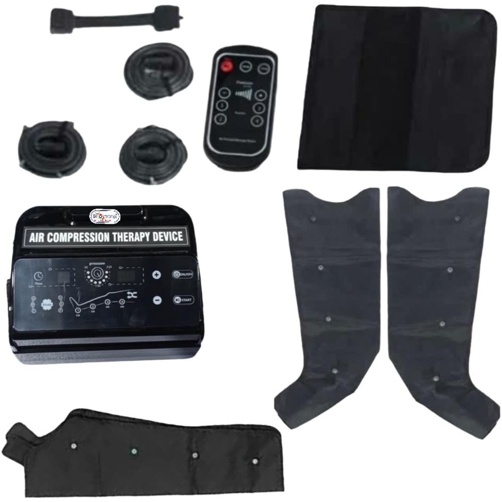 Portable Air Compression Therapy System (8 Channels) with Multi-Sleeves