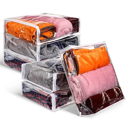 Pvc Bed Sheet Packaging Bag - Color: Transparent