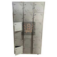 Metal Lockers With 18 Pigeon Holes - Color: White