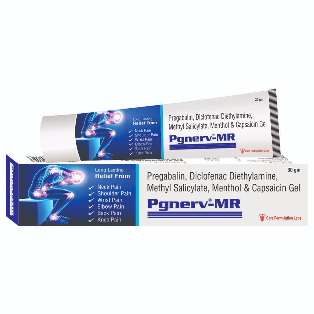 Diclofenac Diethylamine Eq. to Diclofenac Sodium IP 5% w/w + Pregaaaaablin IP 8% w/w +Methyl Salicylate IP 10% w/w + Menthol IP 5% w/w + Capsaicin USP 0.035% w/w  Gel Base q.s.