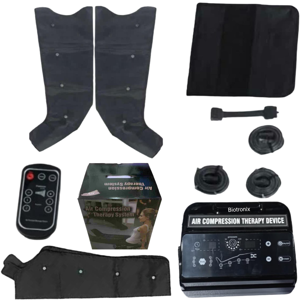 Air Compression Therapy 8 Ch With 2 Legs,1 Waist,1 Arm Sleeve - Age Group: Adults