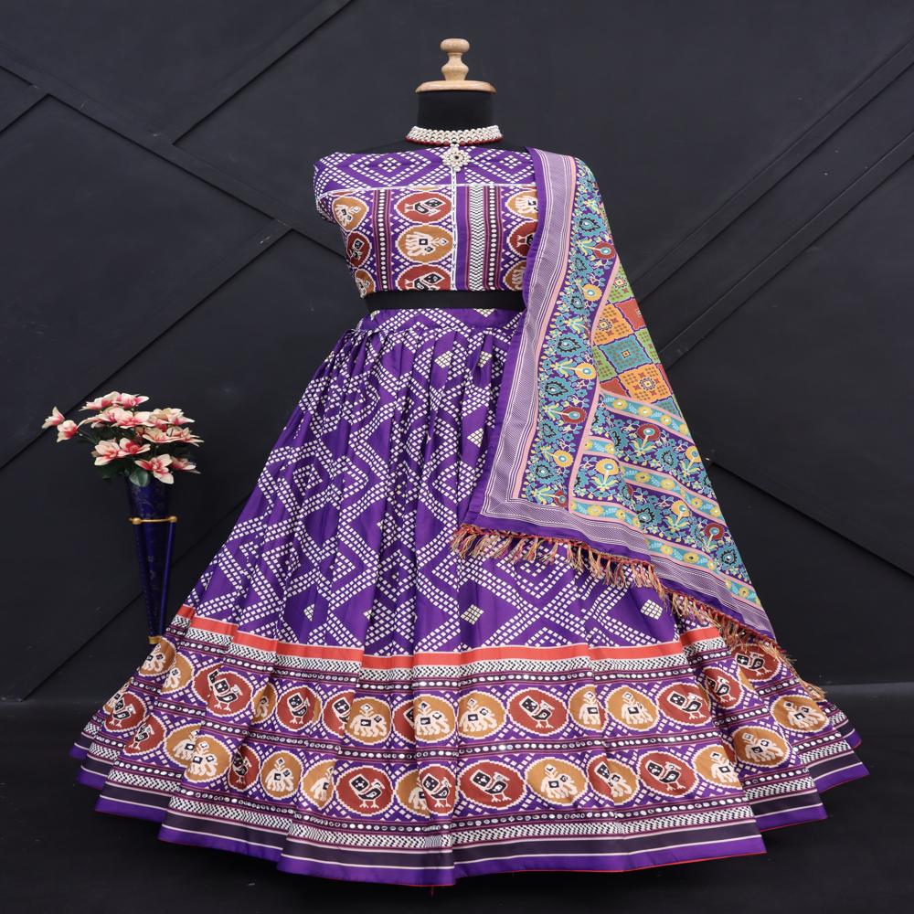 Digital Print Muslin Cotton Lehenga Choli