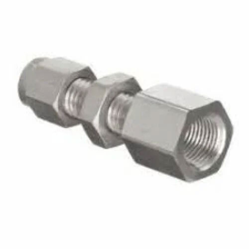 Nptf Bulkhead Connector - Color: Silver