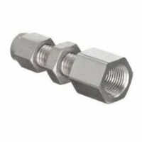 Nptf Bulkhead Connector - Stainless Steel, Silver Color | Galvanized Finish, 1 Year Warranty For Industrial Machinery Connection