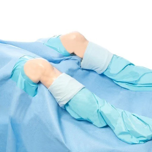 Bilateral Knee O Disposable Drape - Color: Blue