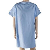 Non Woven Patient Gown - Non Woven Material Knee-Length Design Blue Color Short Sleeve Style | Unisex Lightweight and Breathable Comfort