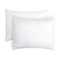 Rectangular Cotton Bed Pillow - 15.5x27.5 Inch, White Color, Plain Cover Style | Soft, Durable, Suitable For All Sleeping Positions