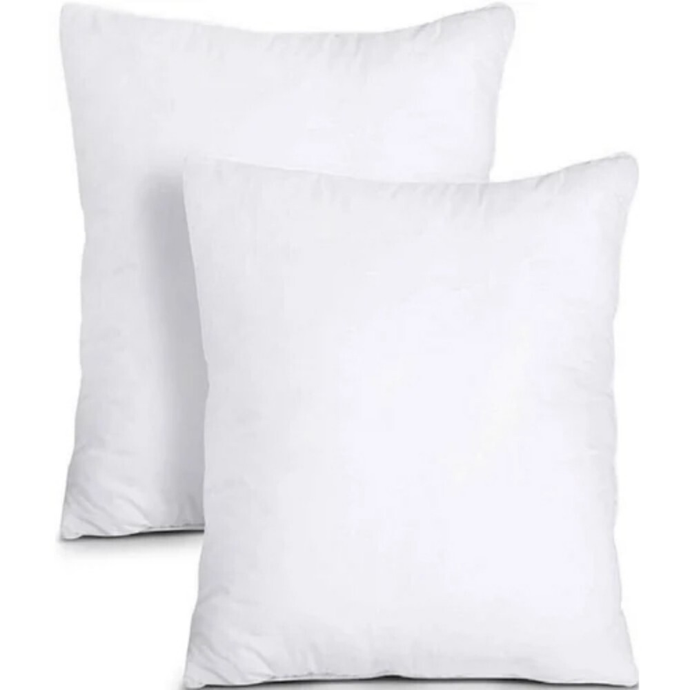 Cotton Bed Cushion - 100% Cotton Material, Customizable Sizes, White Color, Rectangular Shape - Convenient Zipper for Easy Filling Adjustment